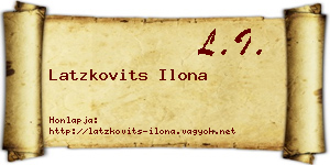 Latzkovits Ilona névjegykártya